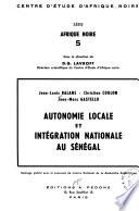 Autonomie locale et intégration nationale au Sénégal