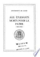 Aux étudiants morts pour la patrie, 1914-1918
