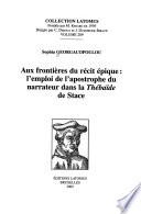 Aux frontières du récit épique