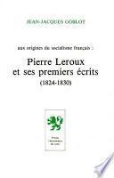 Aux origines du socialisme français