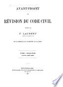 Avant-projet de révision du Code civil
