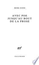 Avec Poe jusqu'au bout de la prose