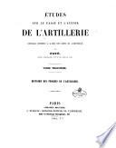 B Etudes sur le pass B e et l'avenir de l'artillerie