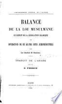 Balance de la loi musulmane