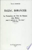 Balzac, romancier