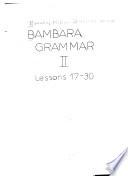 Bambara grammar