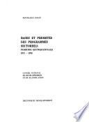 Bases et priorités des programmes sectoriels, période quinquennale, 1971-1976