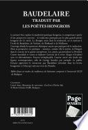 Baudelaire traduit par les poètes hongrois