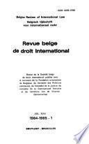 Belgian review of international law