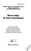 Belgian review of international law