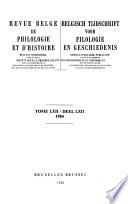 Belgisch tijdschrift voor filologie en geschiedenis