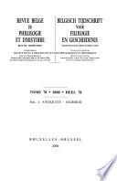 Belgisch tijdschrift voor philologie en geschiedenis