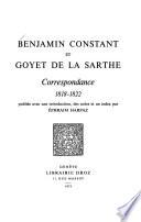 Benjamin Constant et Goyet de La Sarthe