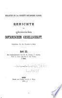 Berichte Der Schweizerischen Botanischen Gesellschaft