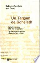 Bibbia. Vecchio Testamento. Ecclesiaste