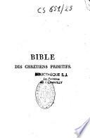 Bible des chrétiens primitifs