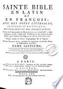 Biblia lat.-gall., (dite de Vence) - Sainte Bible en Latin et en Français