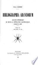 Bibliographia Araneorum