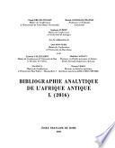 Bibliographie analytique de l’Afrique antique L (2016)