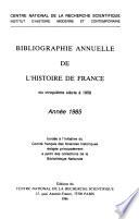 Bibliographie annuelle de l'histoire de France du cinquième siècle à 1939