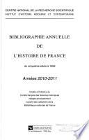 Bibliographie annuelle de l'histoire de France du cinquième siècle à 1958 n°56-5