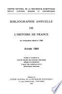 Bibliographie annuelle de l'histoire de France du cinquième siècle ...