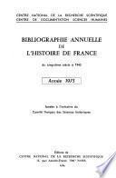 Bibliographie annuelle de l'histoire de France du cinquième siècle ...