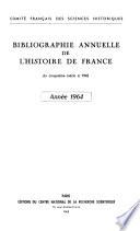 Bibliographie annuelle de l'histoire de France