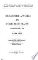 Bibliographie annuelle de l'histoire de France