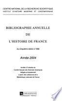 Bibliographie annuelle de l'Histoire de France