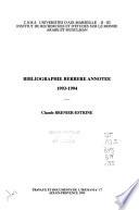 Bibliographie berbère annotée, 1993-1994