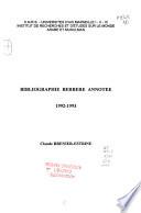 Bibliographie berbère annotée