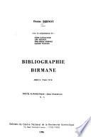 Bibliographie birmane, années 1960-1970: fasc. Partie Alphabetique (2v.)