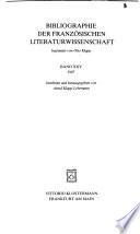 Bibliographie d'histoire littéraire française