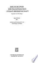 Bibliographie d'histoire littéraire française