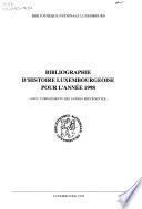 Bibliographie d'histoire luxembourgeoise pour l'année