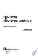 Bibliographie de bibliographies québécoises
