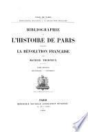 Bibliographie de l'histoire de Paris pendant la Révolution française