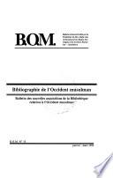 Bibliographie de l'occident musulman