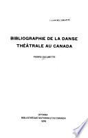 Bibliographie de la danse theatrale au Canada