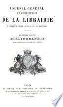 Bibliographie de la France, ou Journal général de l'imprimerie et de la librairie