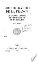 Bibliographie de la France, ou Journal général de l'imprimerie et de la librairie
