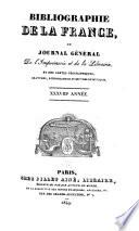 Bibliographie de la France, ou Journal général de l'imprimerie et de la librairie