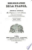 Bibliographie de la France, ou Journal général de l'imprimerie et de la librairie