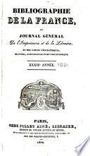 Bibliographie de la France, ou Journal général de l'imprimerie et de la librairie