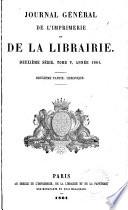 Bibliographie de la France, ou Journal général de l'imprimerie et de la librairie