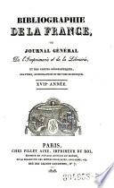 Bibliographie de la France ou Journal général de l'imprimerie et de la librairie