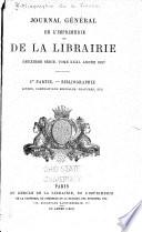 Bibliographie de la France, ou Journal général de l'imprimerie et de la librairie