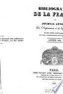 Bibliographie de la France ou Journal général de l'imprimerie et de la librairie