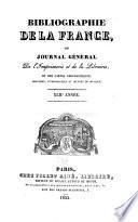 Bibliographie de la France, ou Journal général de l'imprimerie et de la librairie